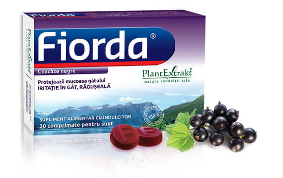 FIORDA - comprimate pentru supt - aromă de coacăze negre 