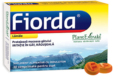 FIORDA - comprimate pentru supt - aromă de lămâie